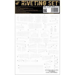 Hgw 721022 1/72 A6m5 Zero 5 Riveting Set For Tamiya