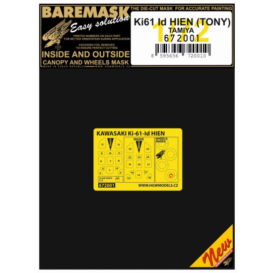 Hgw 672001 1/72 Masks For Ki-61-id Hien Tony For Tamiya