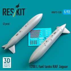 Reskit Rsu72-0328 1/72 1200 L Fuel Tanks Raf Jaguar 2 Pcs 3d Printed