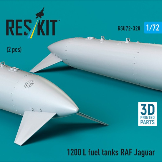Reskit Rsu72-0328 1/72 1200 L Fuel Tanks Raf Jaguar 2 Pcs 3d Printed