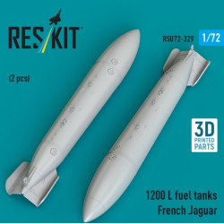 Reskit Rsu72-0329 1/72 1200 L Fuel Tanks French Jaguar 2 Pcs 3d Printed