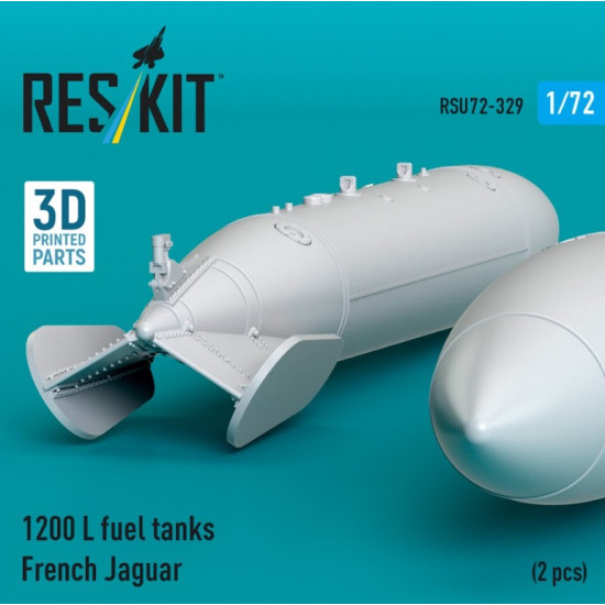 Reskit Rsu72-0329 1/72 1200 L Fuel Tanks French Jaguar 2 Pcs 3d Printed