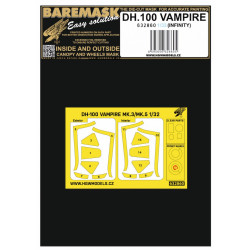 Hgw 632860 1/32 Masks For Dh.100 Vampire For Infinity Models