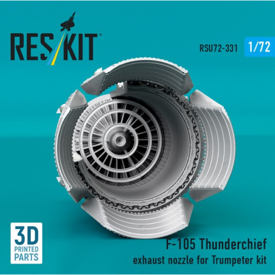 Reskit Rsu72-0331 1/72 F-105 Thunderchief Exhaust Nozzle For Trumpeter Kit 3d Printed