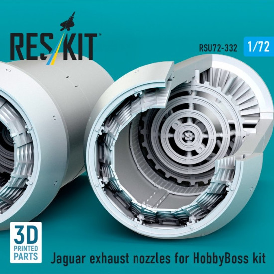 Reskit Rsu72-0332 1/72 Jaguar Exhaust Nozzles For Hobbyboss Kit 3d Printed