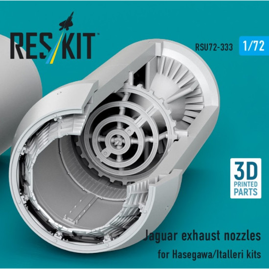 Reskit Rsu72-0333 1/72 Jaguar Exhaust Nozzles For Hasegawa/Italleri Kits 3d Printed