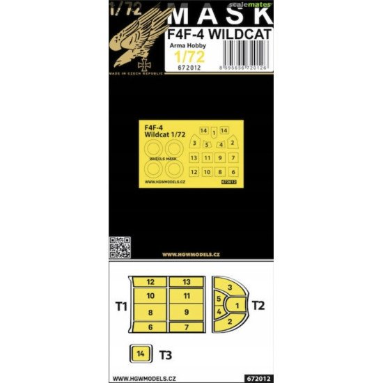 Hgw 672012 1/72 Masks For F4f-4 Wildcat For Arma Hobby