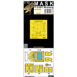 Hgw 672013 1/72 Masks For North-american P-51b/P-51c Mustang For Arma Hobby