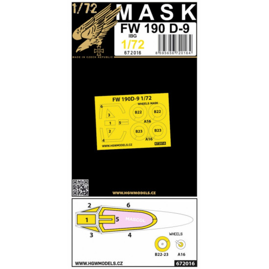 Hgw 672016 1/72 Masks For Focke-wulf Fw 190d For For Ibg