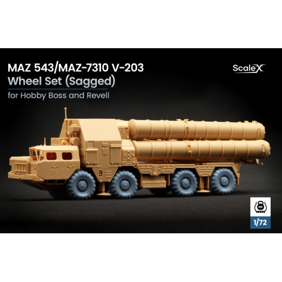 Scalex Wm-72006s 1/72 Maz 543/Maz-7310 V-203 Sagged Wheel Set For Hobby Boss And Revell