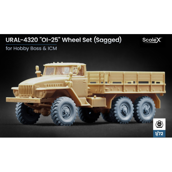 Scalex Wm-72016s 1/72 Ural-4320 Oi-25 Sagged Wheel Set For Hobby Boss Icm