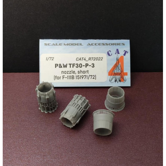 Cat4-r72022 1/72 P W Tf30-p-3 Nozzle Short For F-111b 151971/72 2pcs