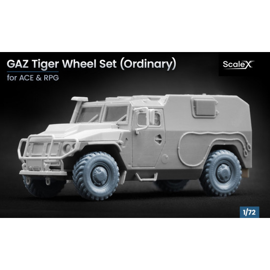 Scalex Wm-72009 1/72 Gaz Tiger Ordinary Wheel Set For Rpg Ace
