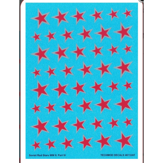 Techmod 48132 1/48 Decal For Soviet Red Stars Ww Ii Part Iv