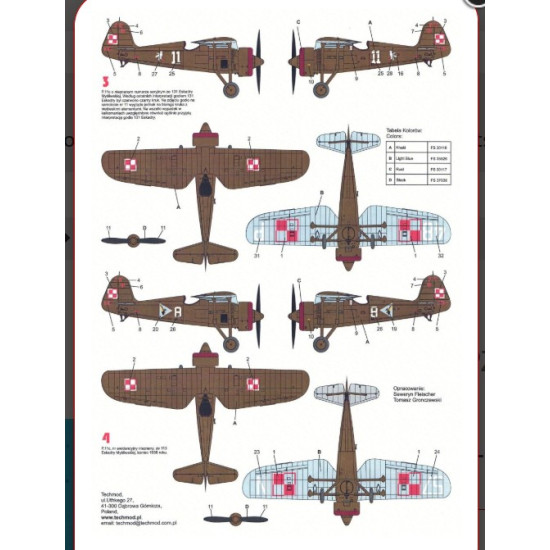 Techmod 32071 1/32 Decal For Pzl P-11c