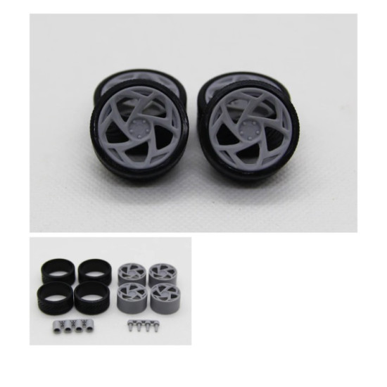 Diolex Dp24183 1/24 Wheels 19 Inch Radi8 R8s5 Custom For Tamiya Fujimi Aoshima Revell