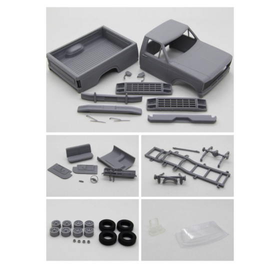 Diolex Dp24189 1/25 3d Print Resin Kit Ford F-150 Single Cab Long Bed 1980
