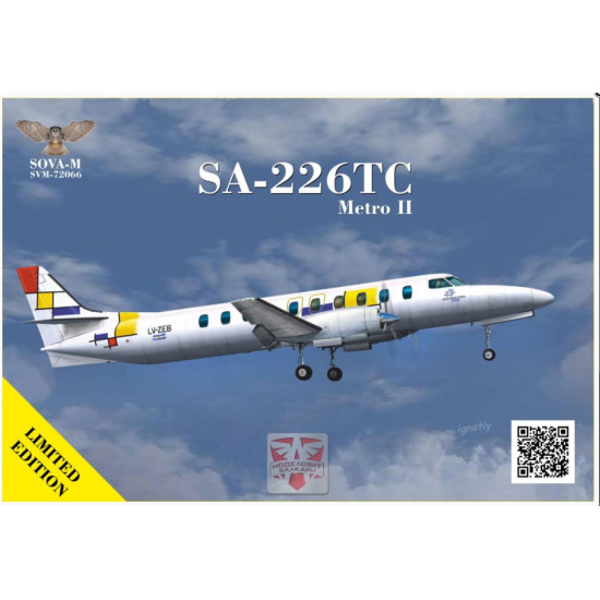 Sova Model 72066 1/72 Sa-226ts Regional Airliner Plastic Model Kit