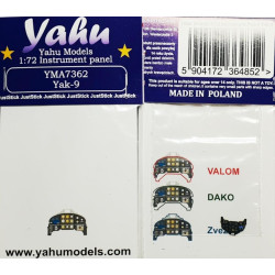 Yahu Model Yma7362 1/72 Instrument Panel For Yak-9 Accessories Kit