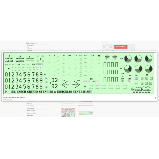 Model Maker D72244 1/72 Czech Gripen 20 Years Of Service