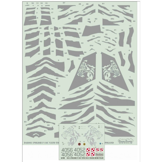 Model Maker D72061a 1/72 Polish F-16c Nato Tiger Meet 2015 - F-16 Tiger Demo Team Poland