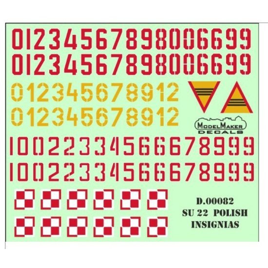 Model Maker D72082 1/72 Su-22 Polish Insignias