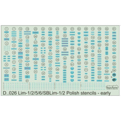 Model Maker D32026 1/32 Lim-1/2/5/6/Sblim1/2 Polish Stencils - Early