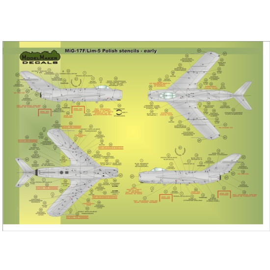 Model Maker D32026 1/32 Lim-1/2/5/6/Sblim1/2 Polish Stencils - Early