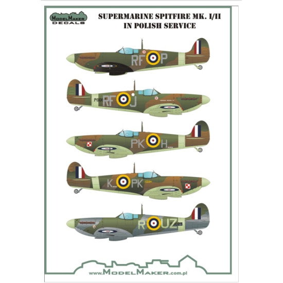 Model Maker D48074 1/48 Spitfire Mk I/Ii In Polish Service