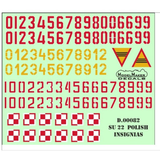 Model Maker D48082 1/48 Su-22 Polish Insignias