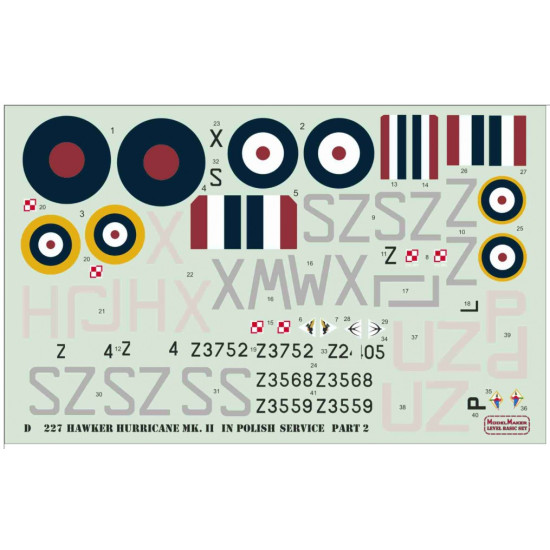 Model Maker D72227 1/72 Hawker Hurricane Mk Ii/Iv In Polish Service Part 2