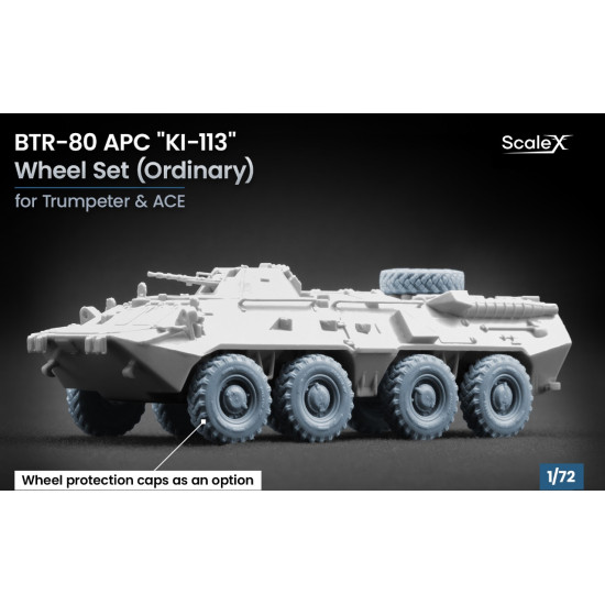 Scalex Wm-72013 1/72 Btr-80 Apc Ordinary Wheel Set Ki-113 Trumpeter Ace