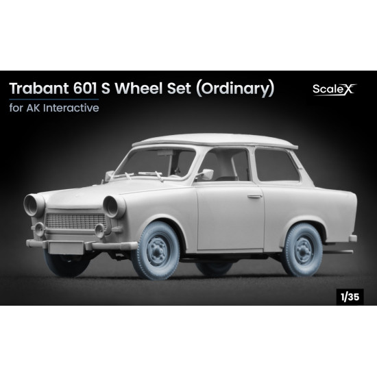 Scalex Wm-35031s 1/35 Trabant 601 S Ordinary Wheel Set Ak Interactive