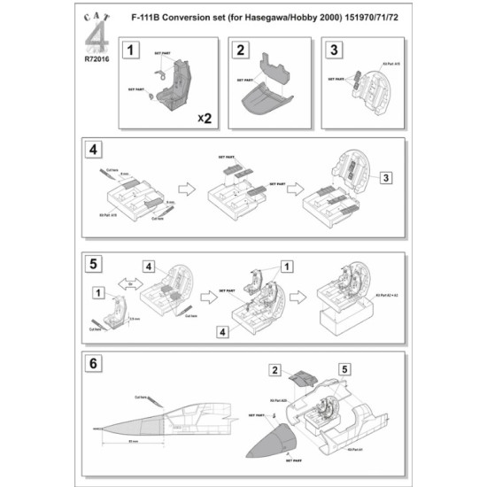 Cat4-r72016 1/72 F-111b Conversion Set For Hasegawa/Hobby2000 151970/71/72