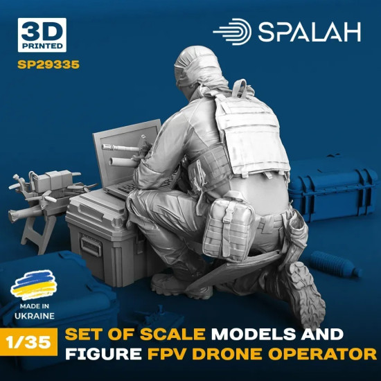 Spalah 29335 1/35 Set Of Scale Models And Figure Fpv Drone Operator