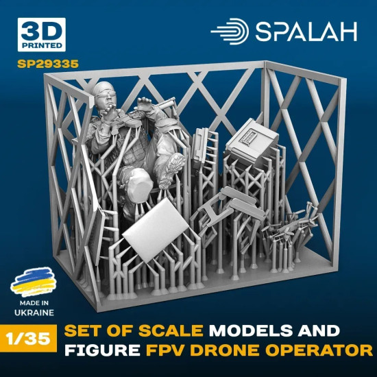 Spalah 29335 1/35 Set Of Scale Models And Figure Fpv Drone Operator