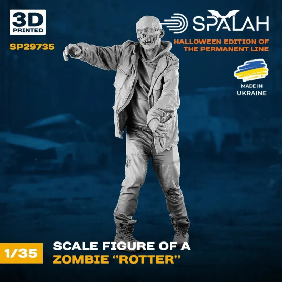 Spalah 29735 1/35 Figure Zombie Rotter 3d Printed Resin Model Kit