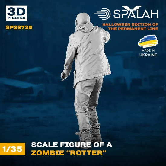 Spalah 29735 1/35 Figure Zombie Rotter 3d Printed Resin Model Kit