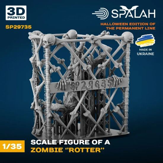 Spalah 29735 1/35 Figure Zombie Rotter 3d Printed Resin Model Kit