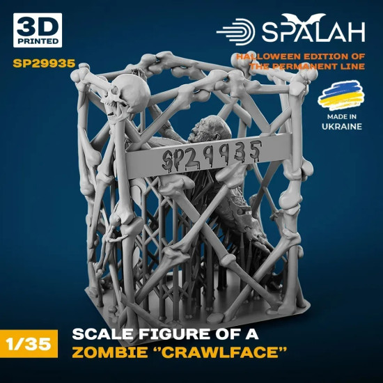 Spalah 29935 1/35 Figure Zombie Crawlface 3d Printed Resin Model Kit