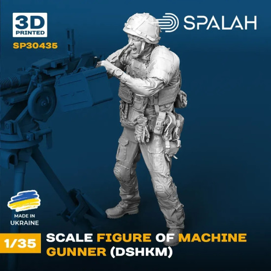 Spalah 30435 1/35 Figure Machine Gunner Dshkm 3d Printed Resin Model Kit