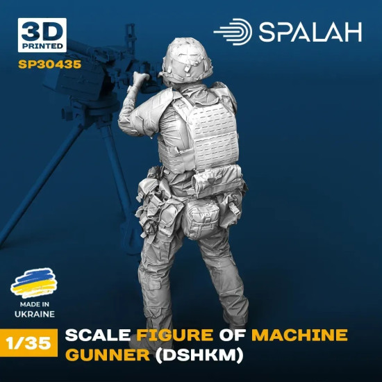 Spalah 30435 1/35 Figure Machine Gunner Dshkm 3d Printed Resin Model Kit