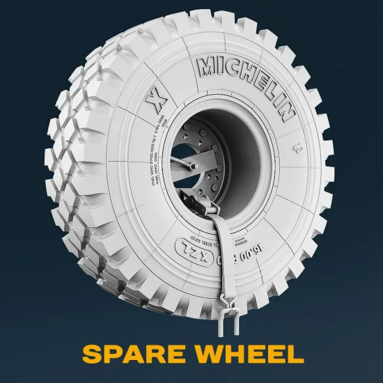 Spalah 31235 1/35 Wheels Michelin For Military Trucks Hemtt 9 Pcs 3d Resin Kit