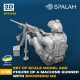Spalah 31435 1/35 Machine Gunner With Browning M2 Machine Gun 3d Resin Kit