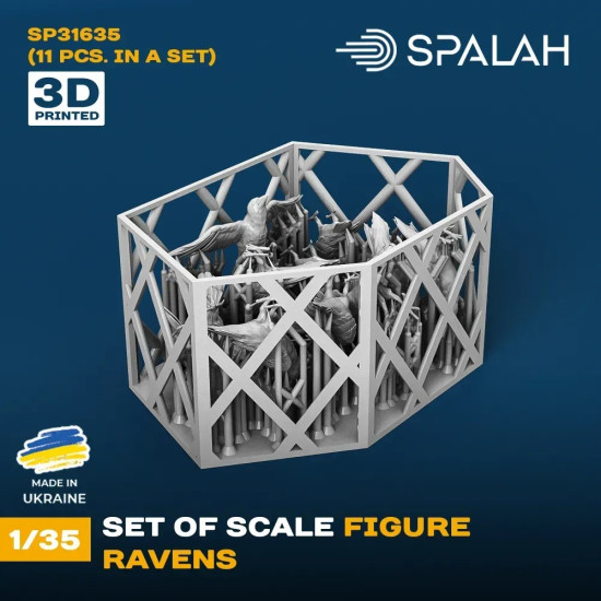 Spalah 31635 1/35 Set Of Figures Ravens 11 Pcs 3d Printed Resin Kit