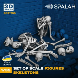 Spalah 31735 1/35 Set Of Figures Skeletons 3d Printed Resin Kit