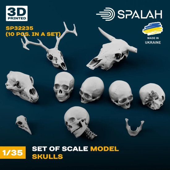Spalah 31735 1/35 Set Of Figures Skeletons 3d Printed Resin Kit