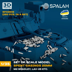 Spalah 32835 1/35 Spent Casings 25mm M2 Bradley Lav-25 260 Pcs Resin Model Kit