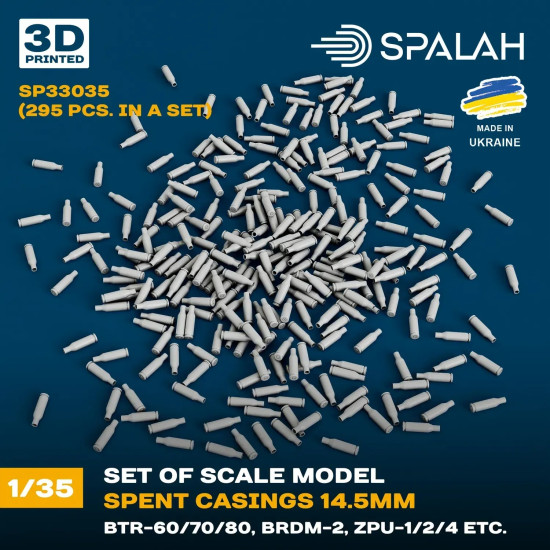 Spalah 33035 1/35 Spent Casings 14.5mm Btr-60/70/80 Brdm-2 295 Pcs