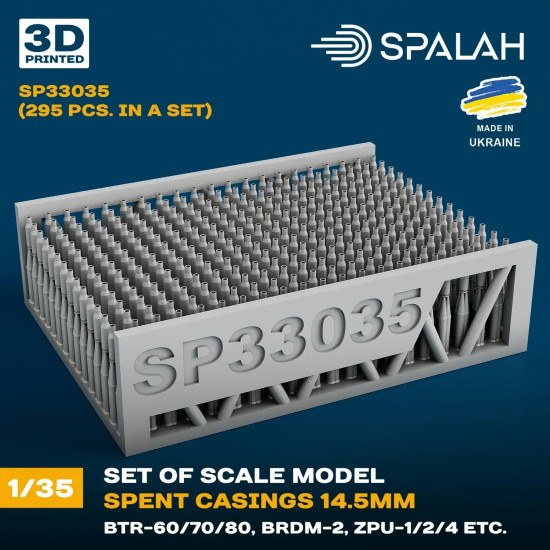 Spalah 33035 1/35 Spent Casings 14.5mm Btr-60/70/80 Brdm-2 295 Pcs